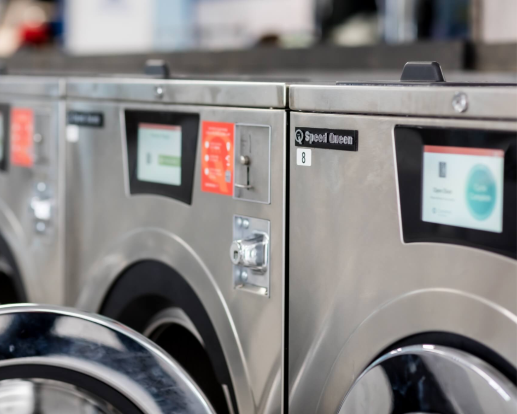Speed Queen commercial washers maintained by SELaundry for Dalton laundromats.