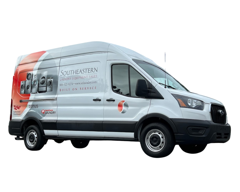 SELaundry service van ready for commercial laundry repairs in Dalton.