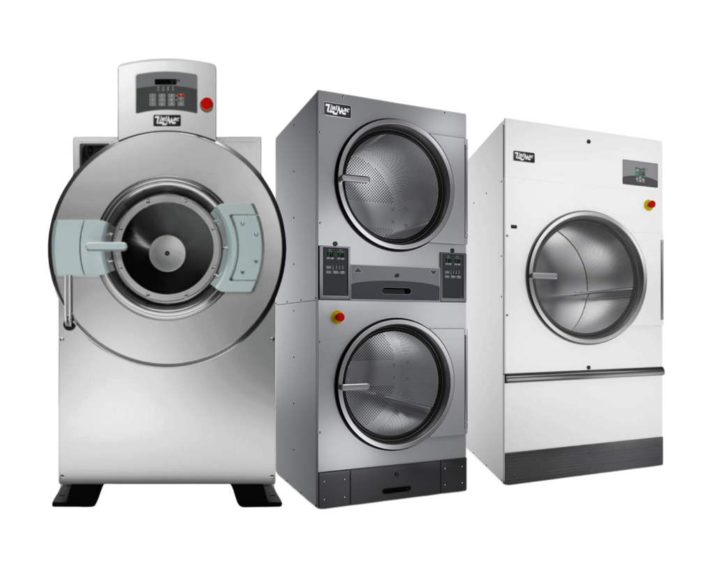 High-capacity commercial dryers used in professional laundry operations in North Augusta