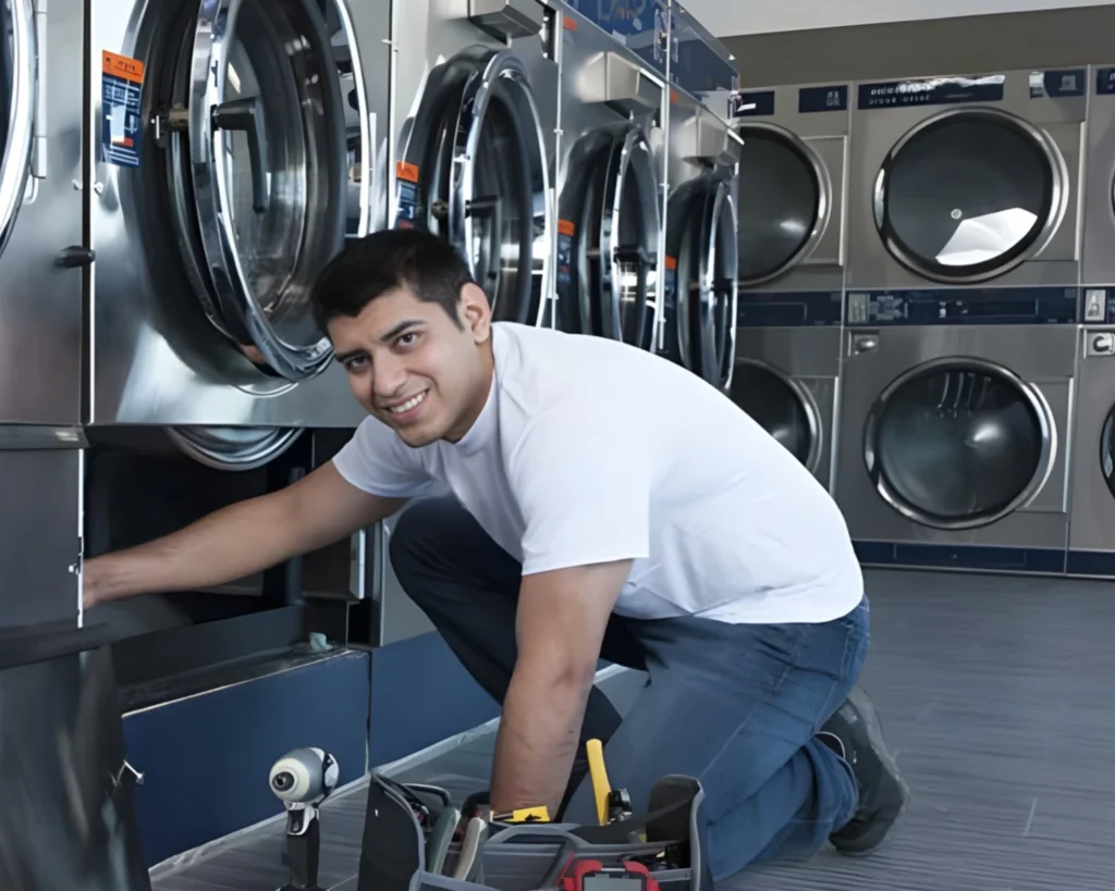 commercial laundry distributor support technician on site service