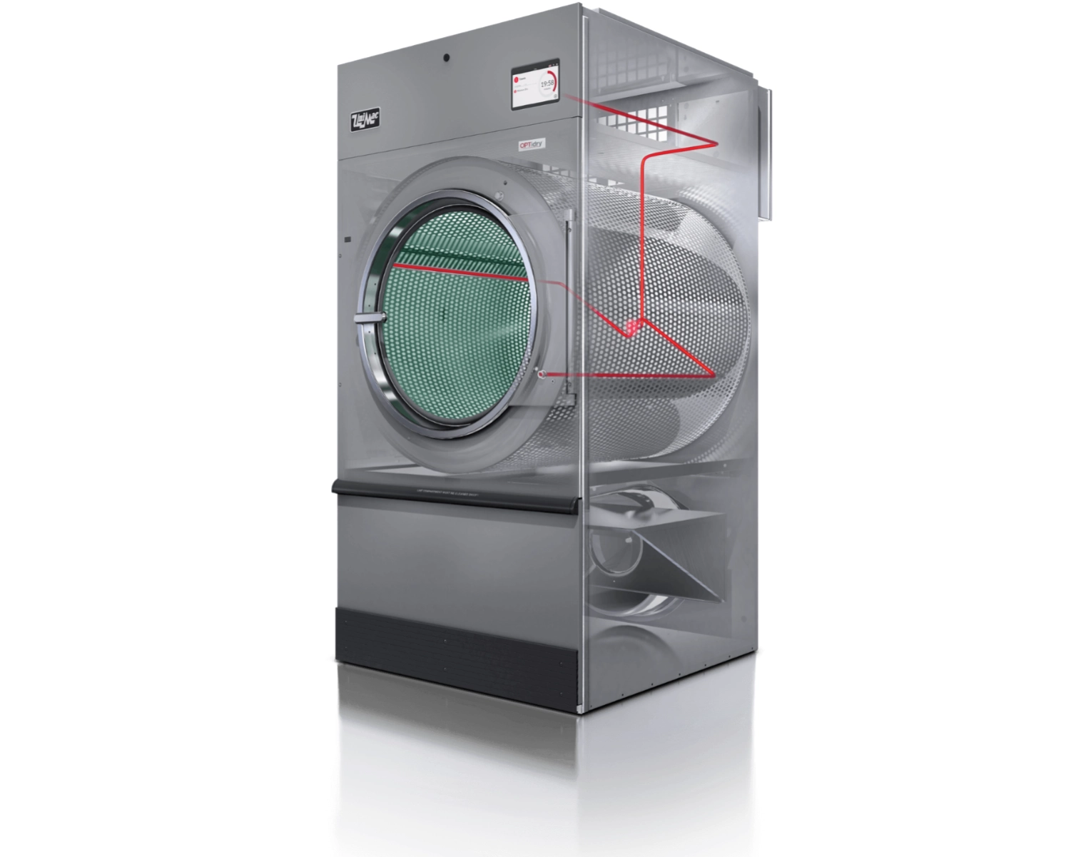 UniMac commercial dryer with airflow system design installed by Southeastern Laundry in Richmond Hill.