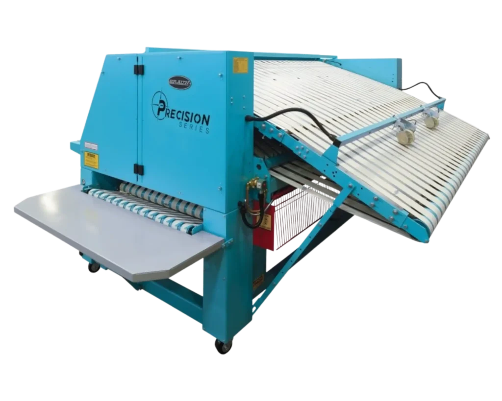 Braun® finishing equipment shown for Southeastern Laundry commercial laundry support in Charlotte.