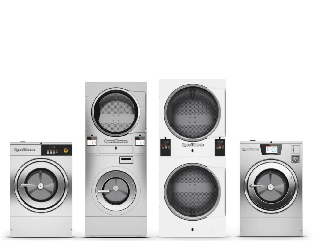 Speed Queen® commercial laundry equipment lineup shown for Southeastern Laundry equipment options in Charlotte.
